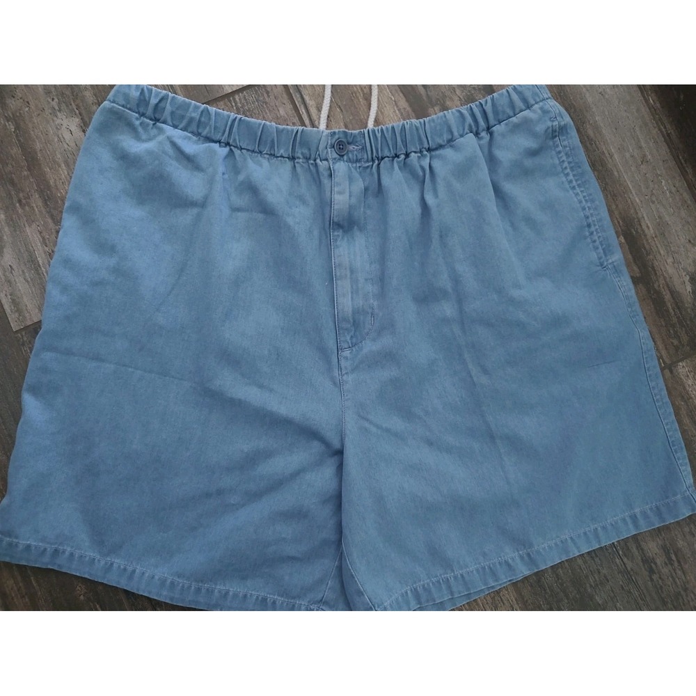 NOS Vintage Lands' End Men's Large 36-38 Light Blue 100% Cotton Shorts Dad Core